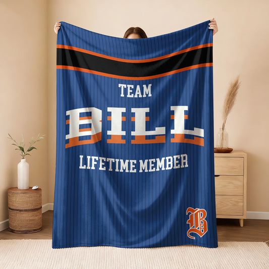 Team Your Name Lifetime Member Basketball Fleece Blanket BILL 13K1 BK47