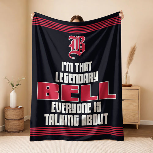 I'm That Legendary Name Dark Red Fleece Blanket BELL 13K1 BK48