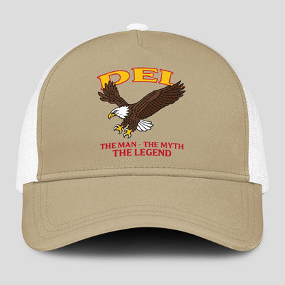 The Man The Myth The Legend Eagle Khaki Mesh Cap DEL 13K1 C210PF