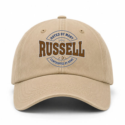 Hated By Many Confronted By None Washed Cap RUSSELL 13K1 C36PF