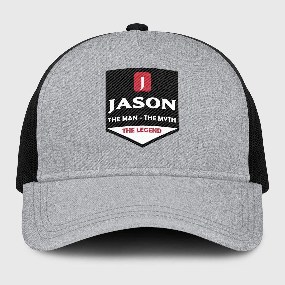 The Man The Myth The Legend Gray Mesh Cap JASON 13K1 C189PF