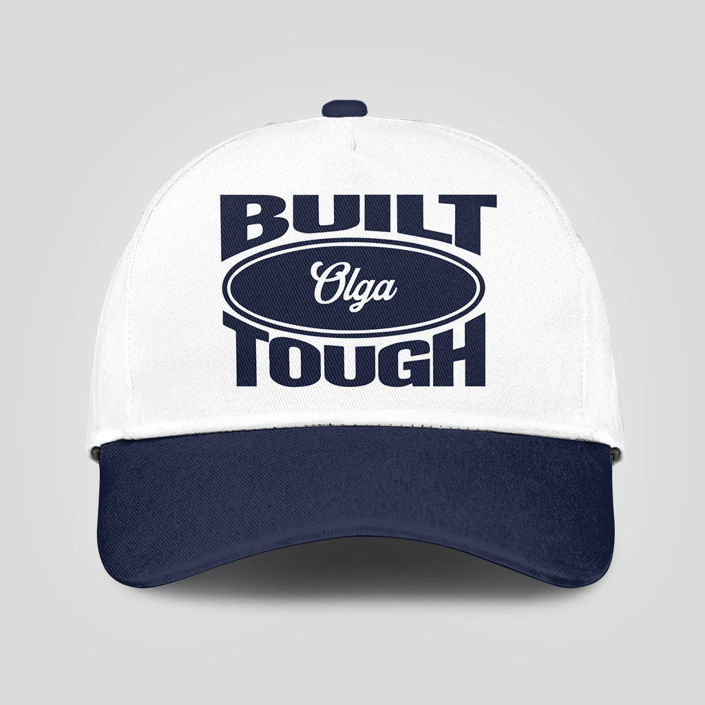 Built Your Name Tough Slogan Blue And White Cap OLGA 13K1 C95PF