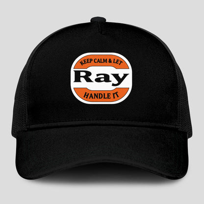 Keep Calm & Let Your Name Handle It Black Mesh Cap RAY 13K1 C199PF