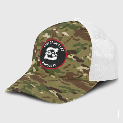 Keep Calm & Let Your Name Handle It Camo Mesh Cap SHEILA 13K1 C209PF