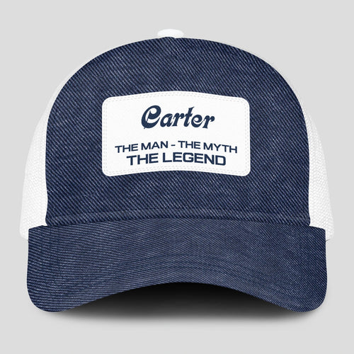 The Man The Myth The Legend Blue Denim Mesh Cap CARTER 13K1 C194PF