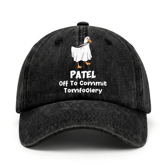 Off To Commit Tomfoolery Funny Goose Washed Cap PATEL 13K1 C131PF