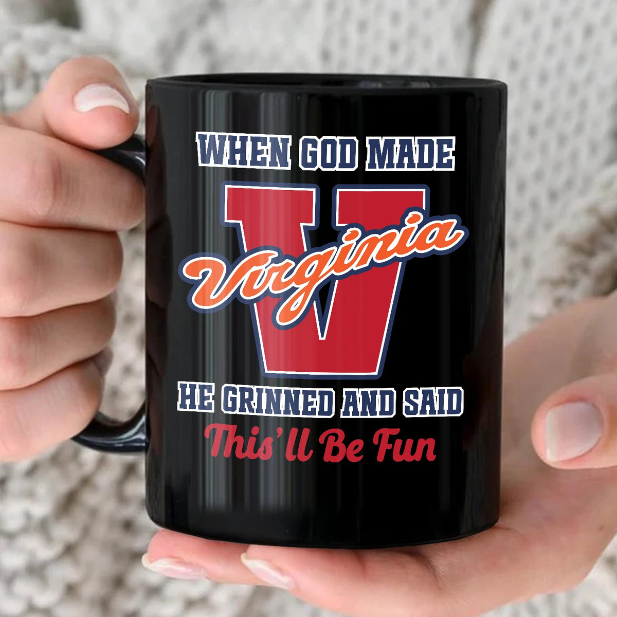 When God Made Your Name Personalized Baseball Mug VIRGINIA 13K1 MG07