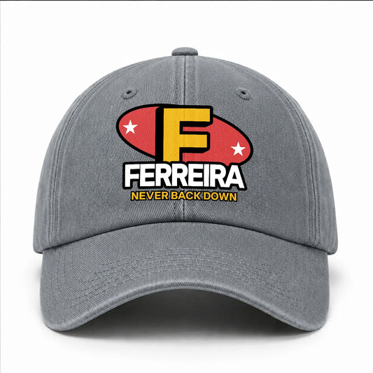 Never Back Down With Your Name And Initial Letter Washed Cap FERREIRA 13K1 C82PF