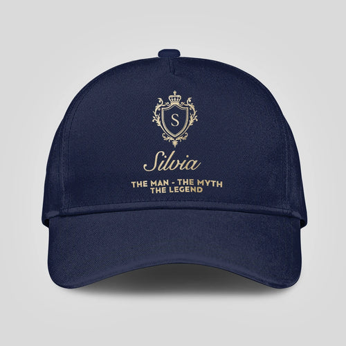 The Man The Myth The Legend Golden Navy Cap SILVIA 13K1 C138PF