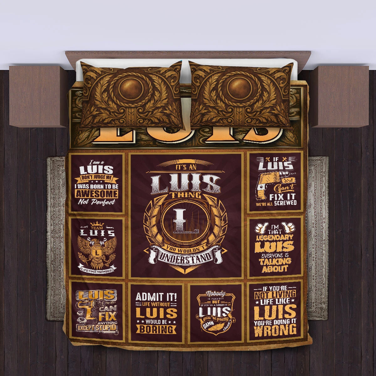 LUIS Limited Edition Personalized Bedding Set 13K1-BS3