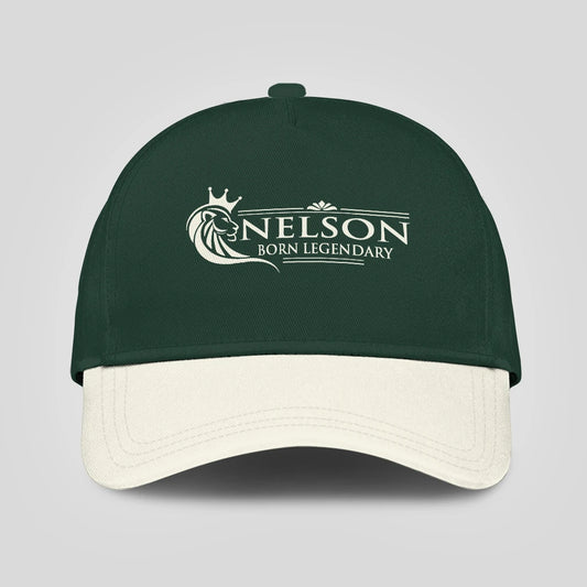 Born Legendary Lion Logo Sage Green And Beige Cap NELSON 13K1 C182PF