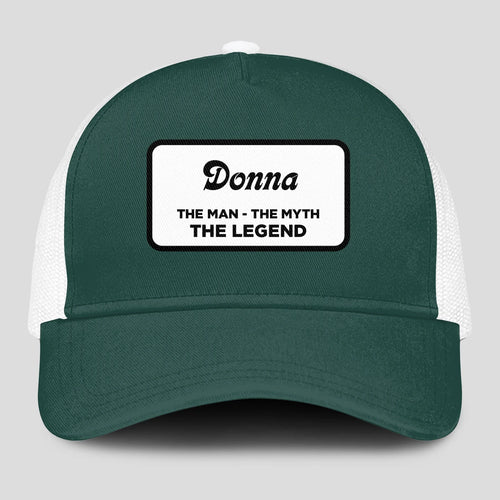 The Man The Myth The Legend Green And White Mesh Cap DONNA 13K1 C198PF