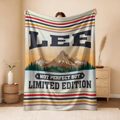 Not Perfect But Limited Edition Vintage Mountain Fleece Blanket LEE 13K1 BK45