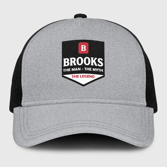 The Man The Myth The Legend Gray Mesh Cap BROOKS 13K1 C189PF