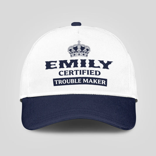 Certified Your Name Trouble Maker Washed Cap EMILY 13K1 C148PF