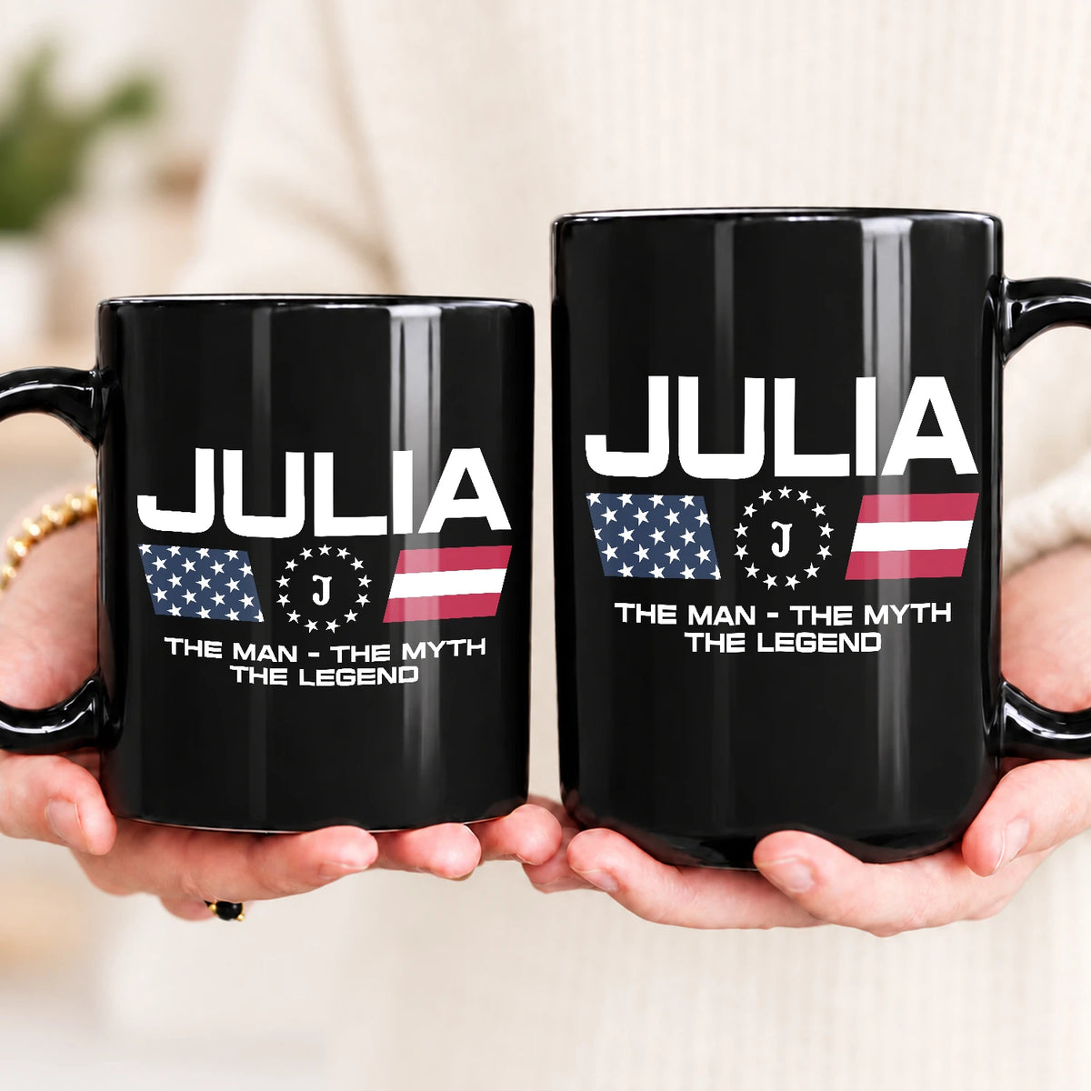The Man The Myth The Legend Us Flag Mug JULIA 13K1 MG23