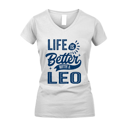 LEO 13K1-116 Personalized Name Quote T-Shirt Life Is Better With Unisex Gift