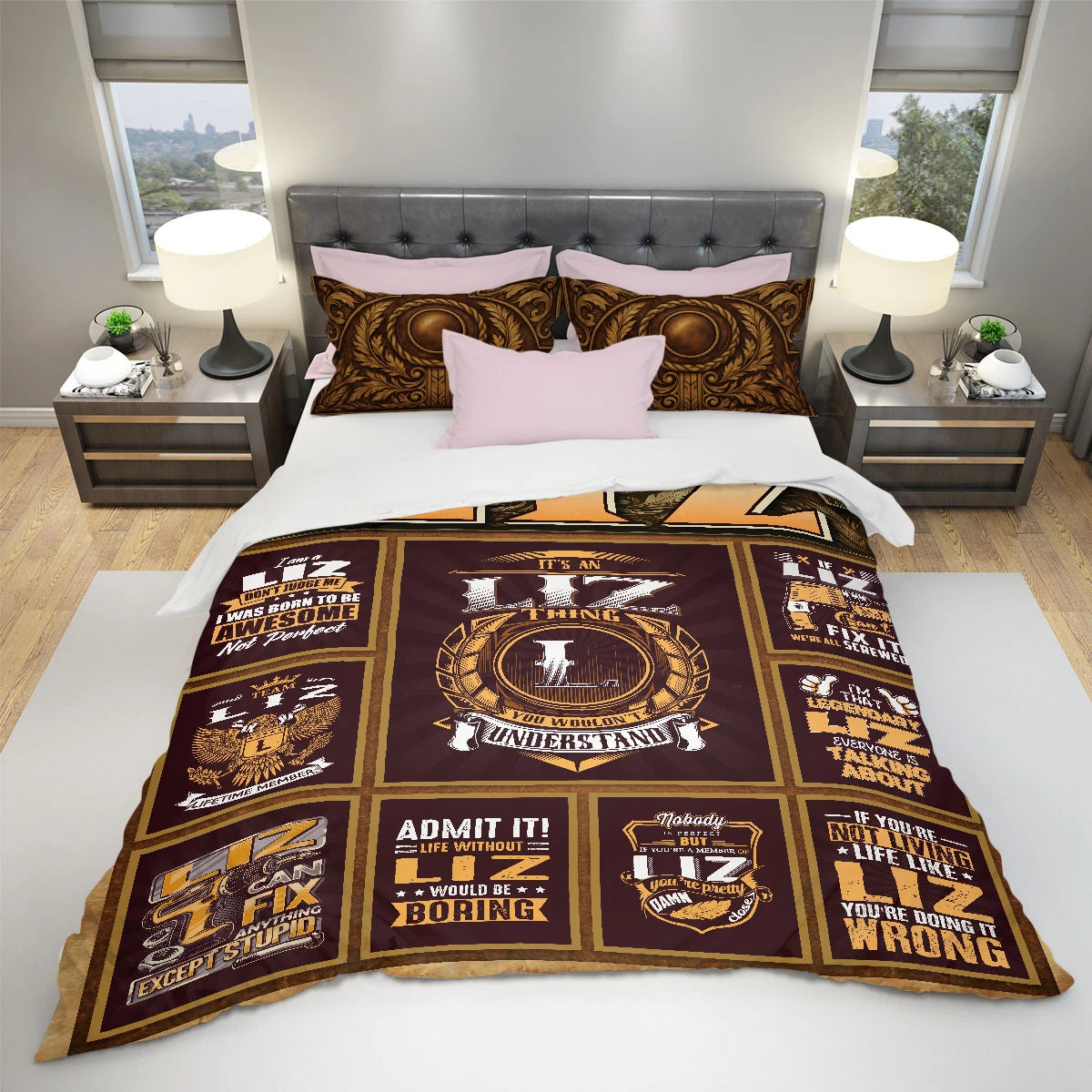 LIZ Limited Edition Personalized Bedding Set 13K1-BS3