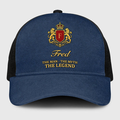 The Man The Myth The Legend Royal Blue Mesh Cap FRED 13K1 C187PF