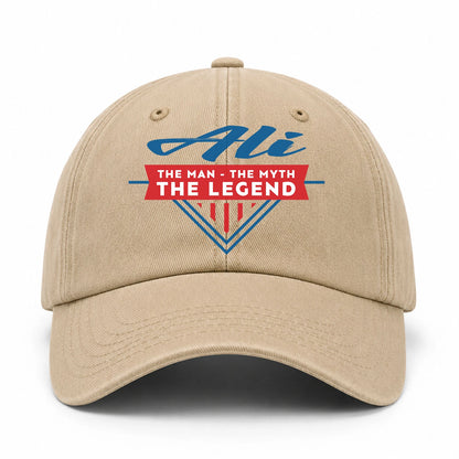 The Man The Myth The Legend Logo Washed Cap ALI 13K1 C37PF