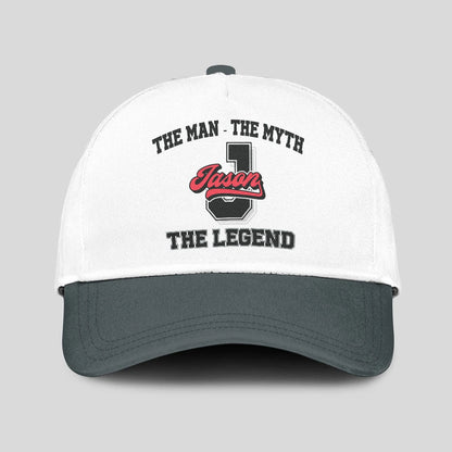 The Man The Myth The Legend Custom Initial Letter And Name Cap JASON 13K1 C38PF