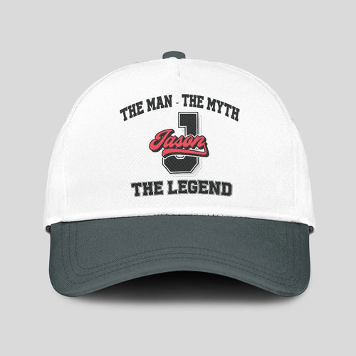 The Man The Myth The Legend Custom Initial Letter And Name Cap JASON 13K1 C38PF