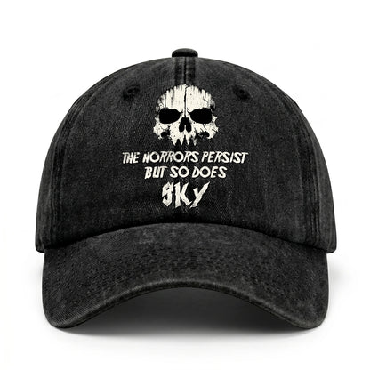 The Horrors Persist But So Does Your Name Cool Skull Washed Cap SKY 13K1 C134PF