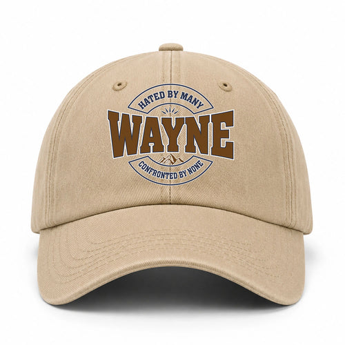 Hated By Many Confronted By None Washed Cap WAYNE 13K1 C36PF