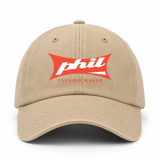 Trouble Maker Red Logo Washed Cap PHIL 13K1 C78PF