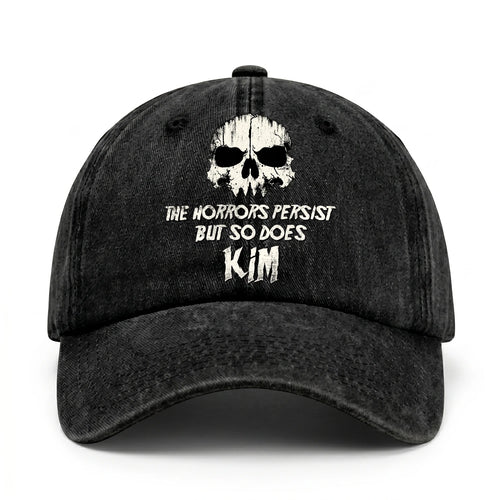 The Horrors Persist But So Does Your Name Cool Skull Washed Cap KIM 13K1 C134PF