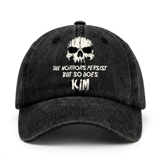 The Horrors Persist But So Does Your Name Cool Skull Washed Cap KIM 13K1 C134PF