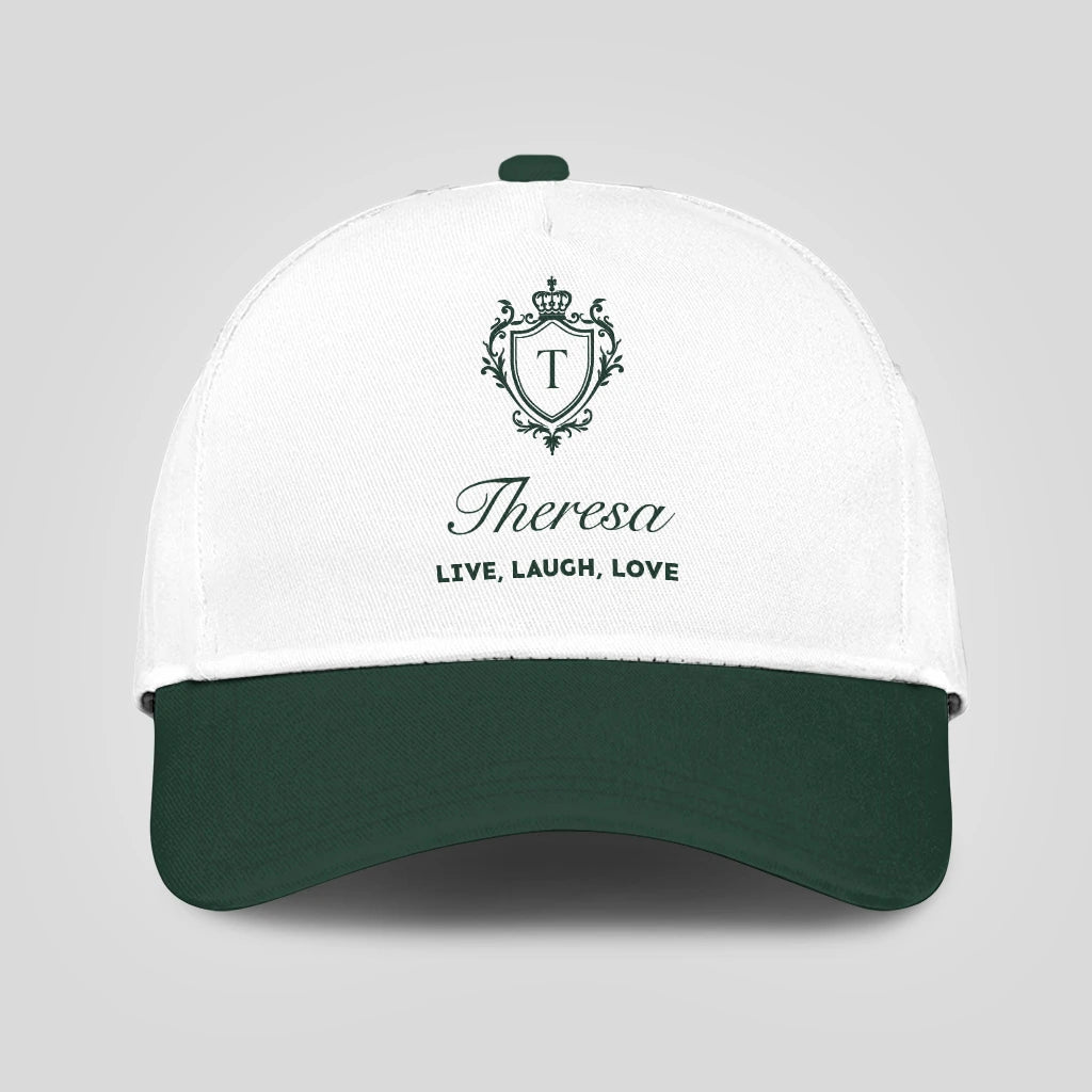 Live Laugh Love Elegant Blue And White Cap THERESA 13K1 C90PF