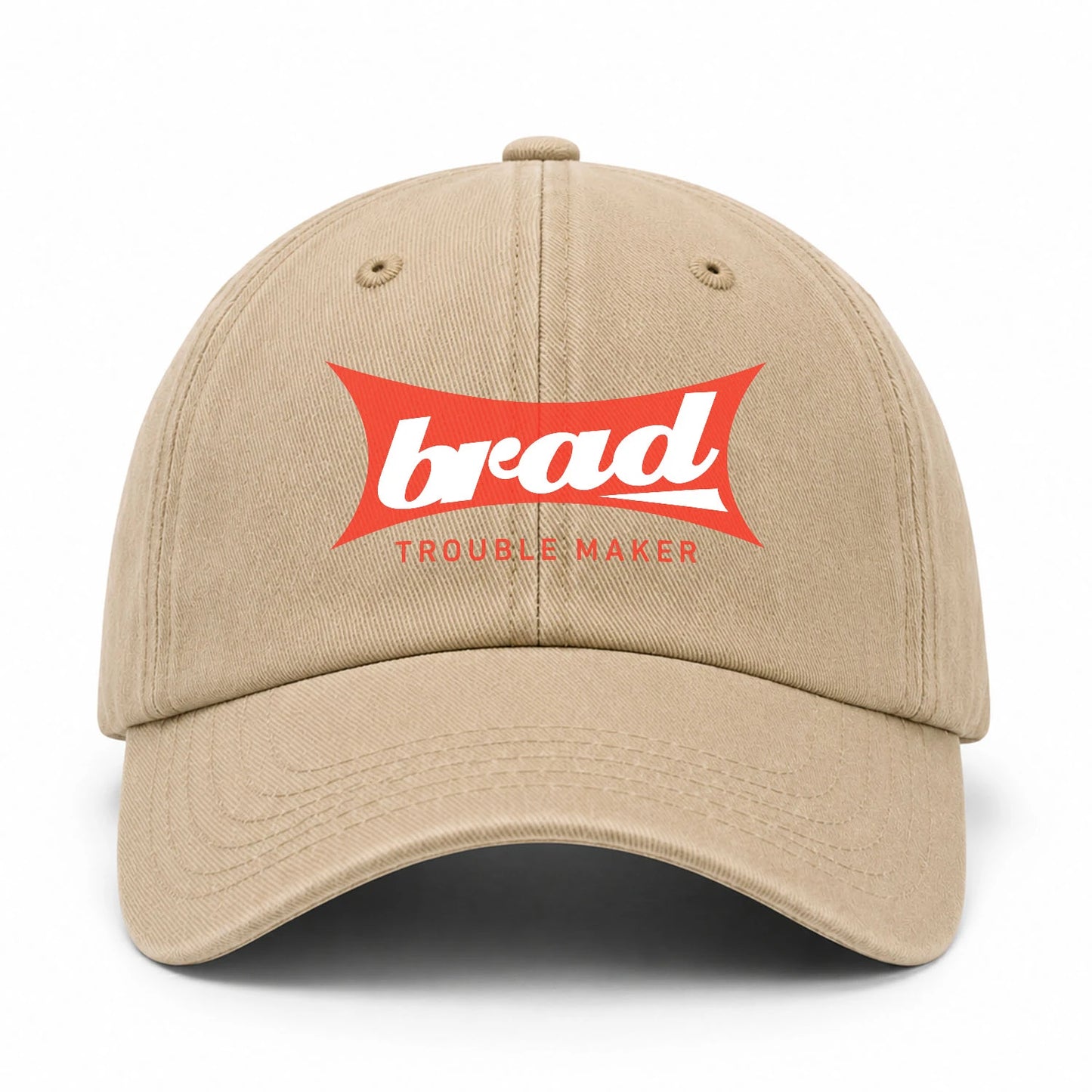 Trouble Maker Red Logo Washed Cap BRAD 13K1 C78PF