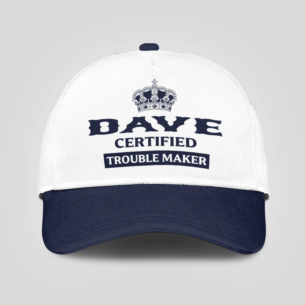 Certified Your Name Trouble Maker Washed Cap DAVE 13K1 C148PF