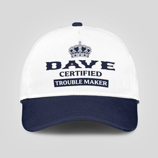 Certified Your Name Trouble Maker Washed Cap DAVE 13K1 C148PF