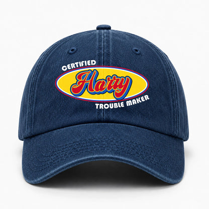 Certified Your Name Trouble Maker Washed Cap HARRY 13K1 C73PF