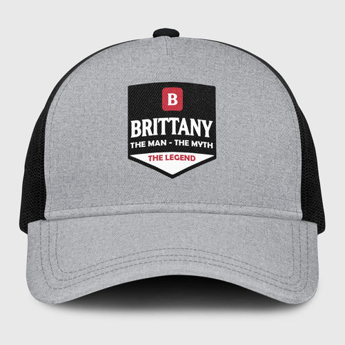 The Man The Myth The Legend Gray Mesh Cap BRITTANY 13K1 C189PF