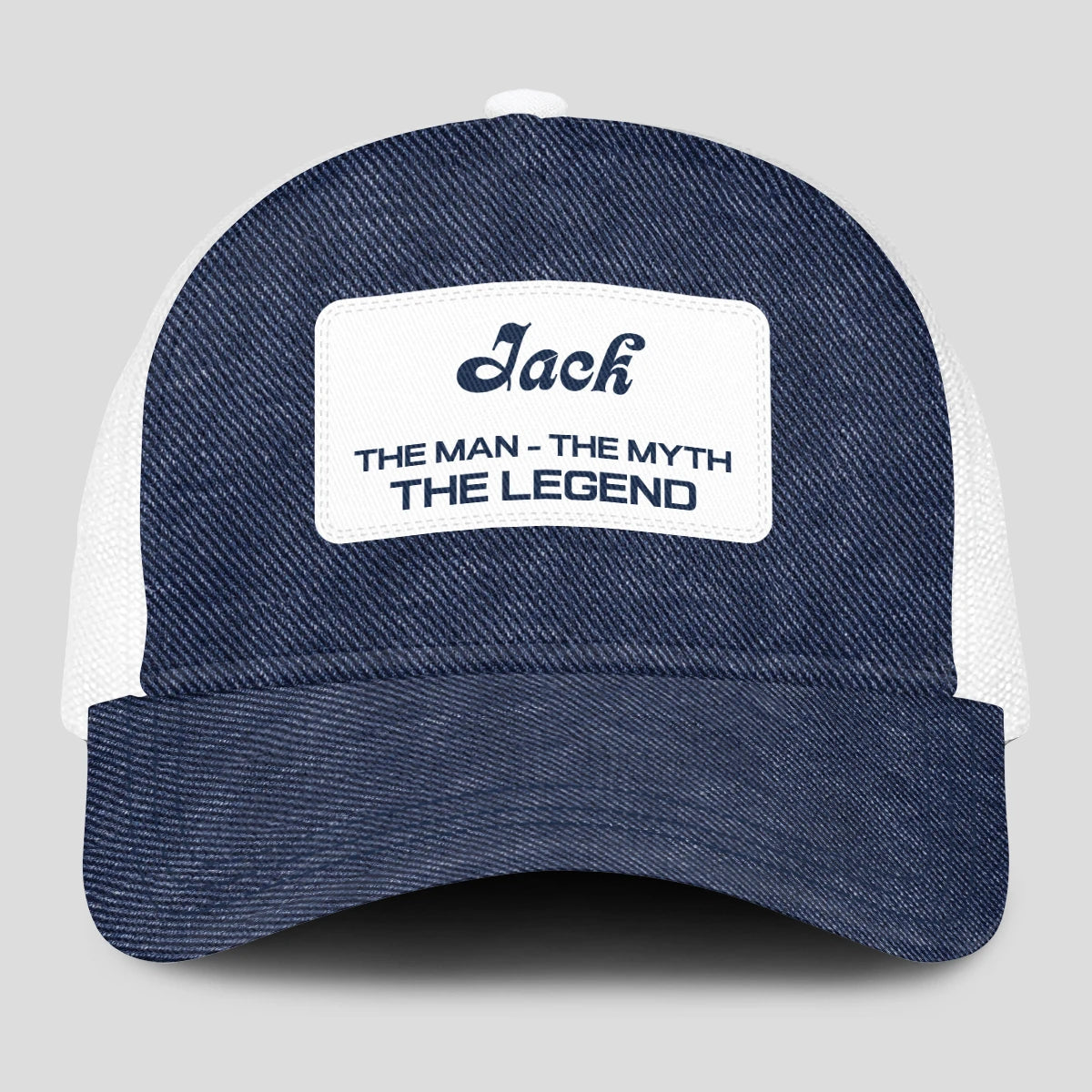 The Man The Myth The Legend Blue Denim Mesh Cap JACK 13K1 C194PF