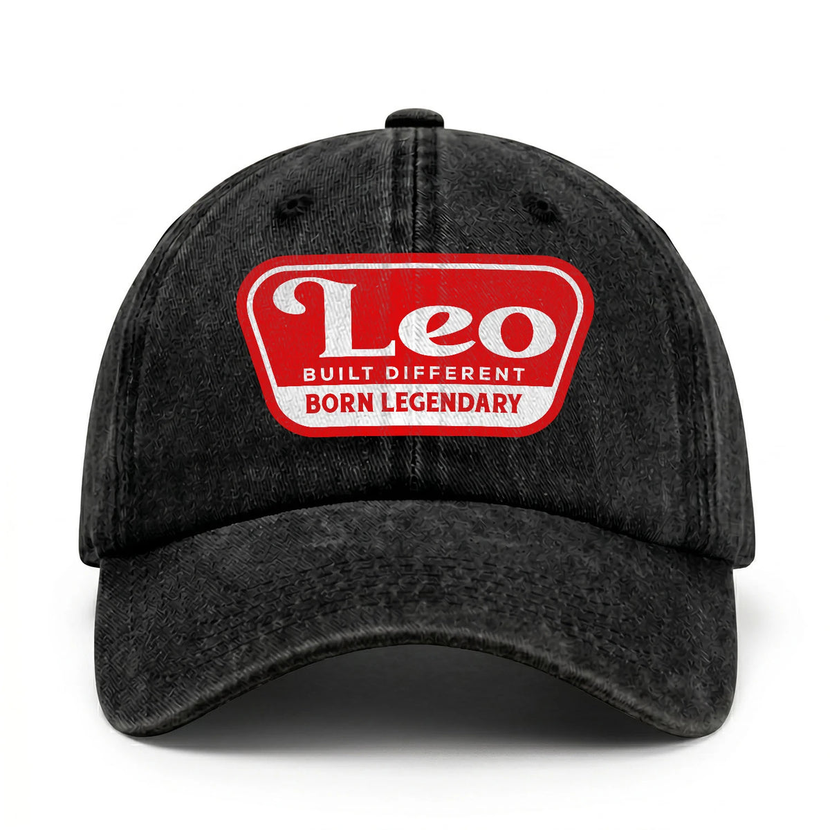Built Different Born Legendary Red Logo Washed Cap LEO 13K1 C63PF