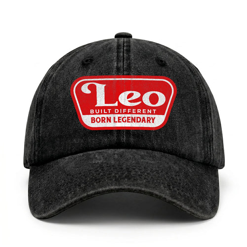 Built Different Born Legendary Red Logo Washed Cap LEO 13K1 C63PF
