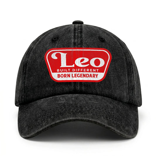 Built Different Born Legendary Red Logo Washed Cap LEO 13K1 C63PF