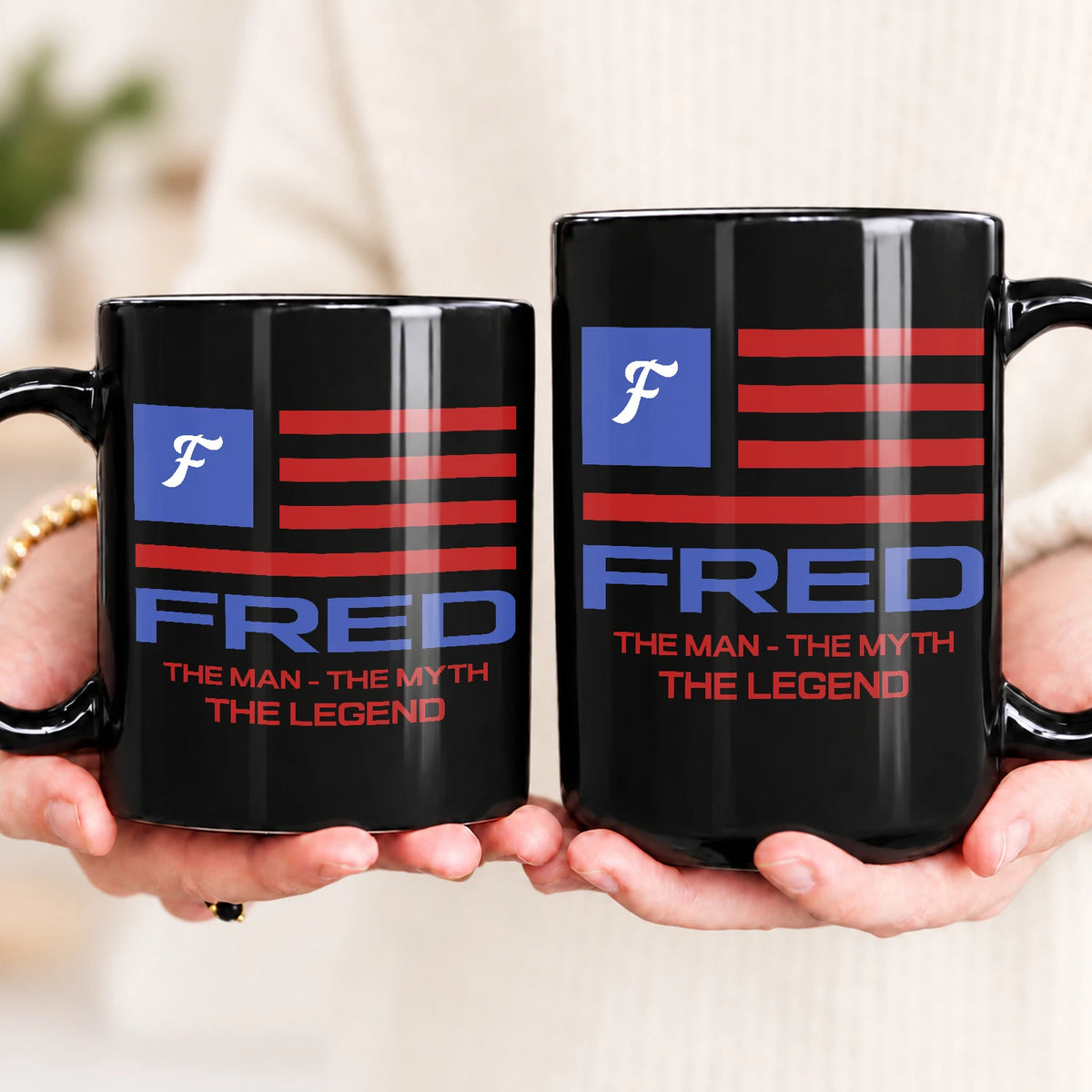 The Man The Myth The Legend American Flag Mug FRED 13K1 MG18