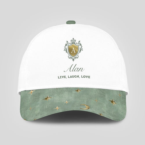 Live Laugh Love Stars And Moon Green Cap ALAN 13K1 C124PF