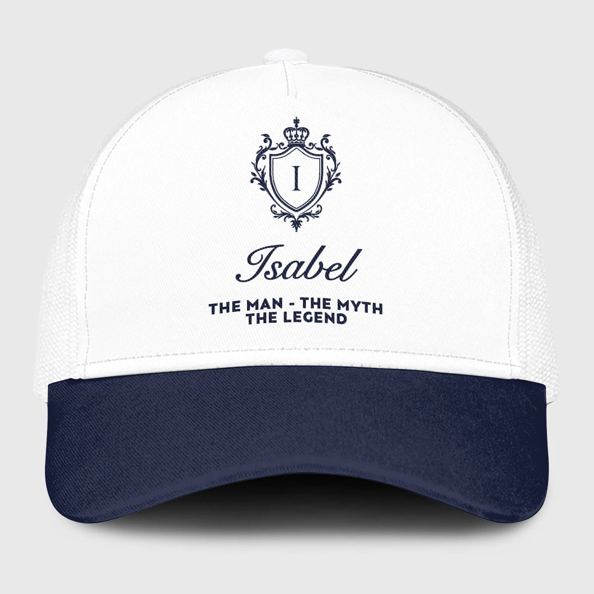 The Man The Myth The Legend Blue And White Baseball Mesh Cap ISABEL 13K1 C186PF