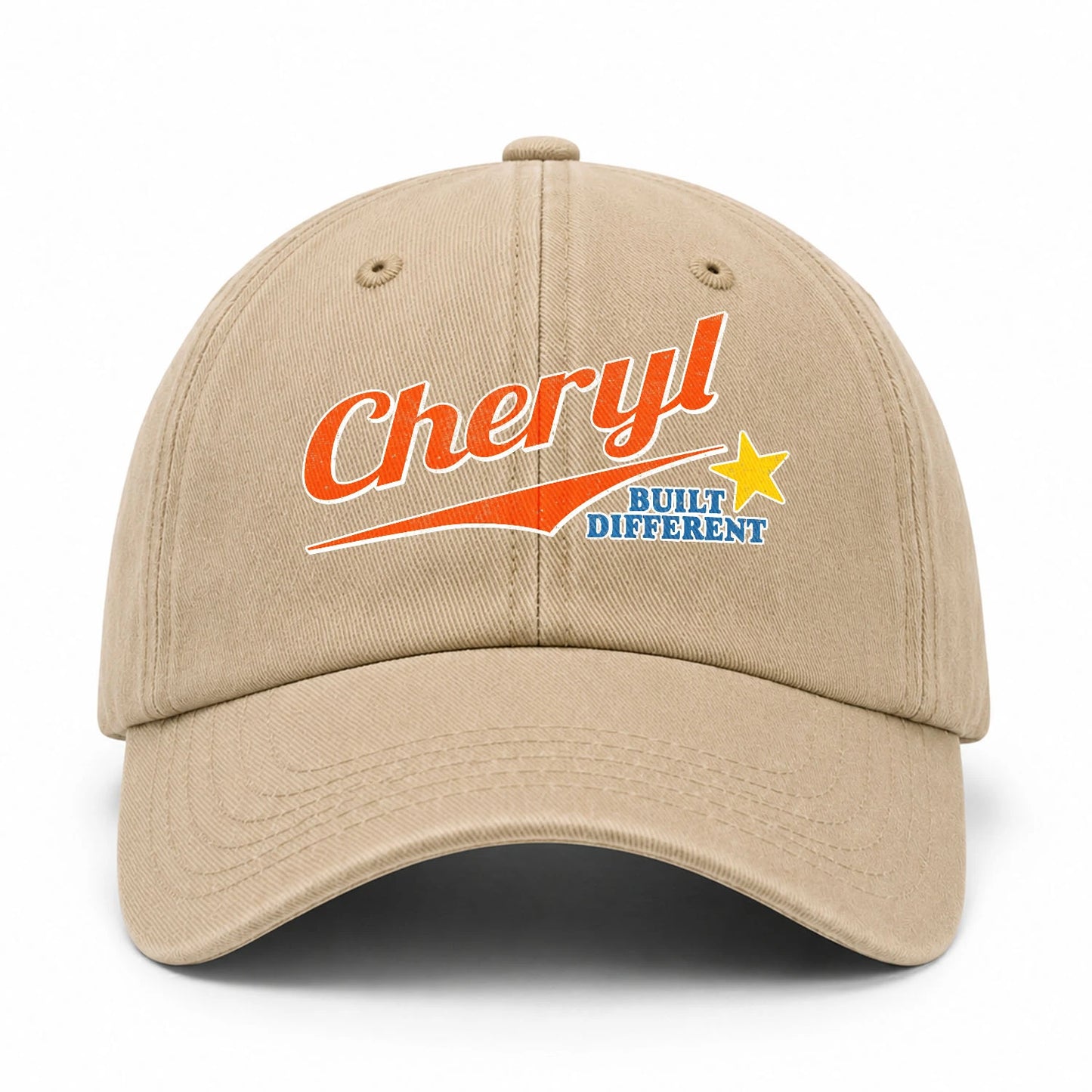 Your Name Built Different Logo Washed Cap CHERYL 13K1 C56PF
