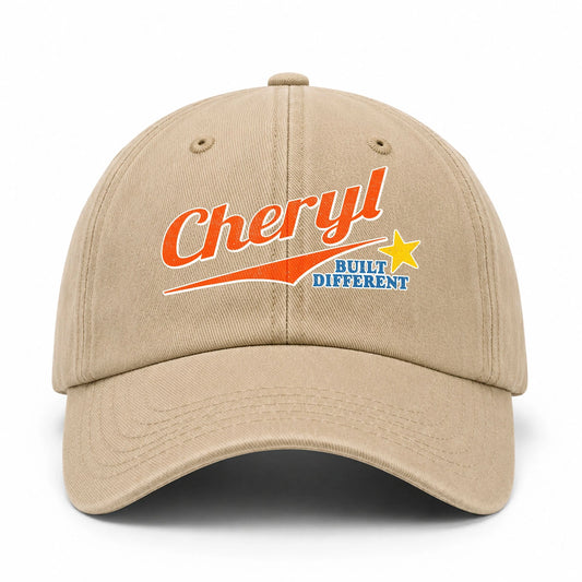 Your Name Built Different Logo Washed Cap CHERYL 13K1 C56PF