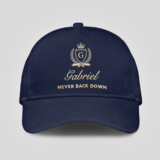 Never Back Down Luxury Crest Navy Cap GABRIEL 13K1 C167PF