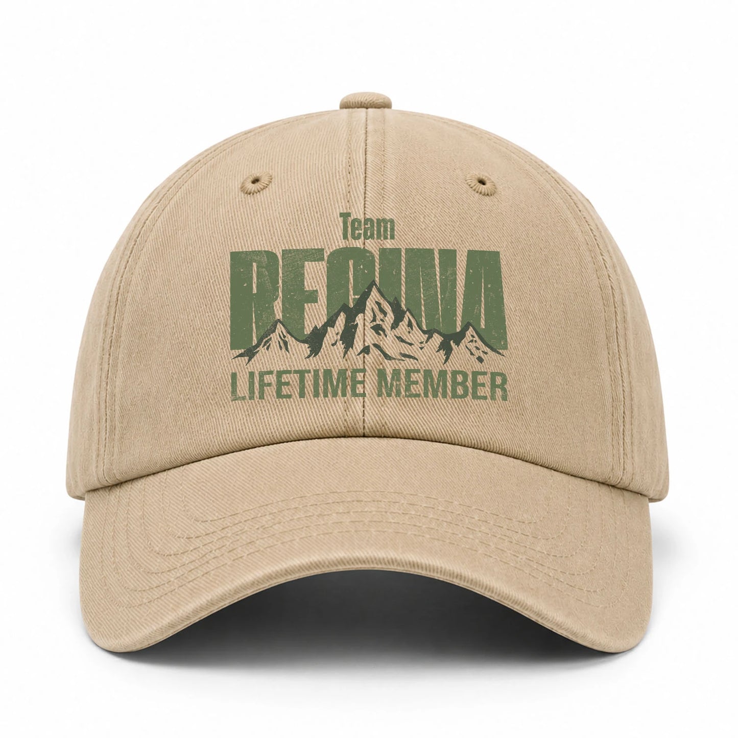 Team Your Name Lifetime Member Mountain Cap REGINA 13K1 C58PF
