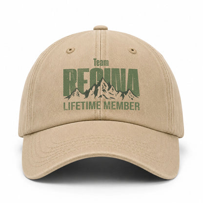 Team Your Name Lifetime Member Mountain Cap REGINA 13K1 C58PF