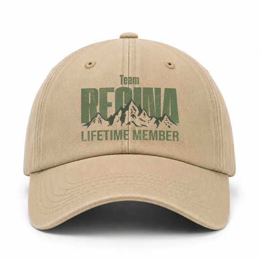 Team Your Name Lifetime Member Mountain Cap REGINA 13K1 C58PF